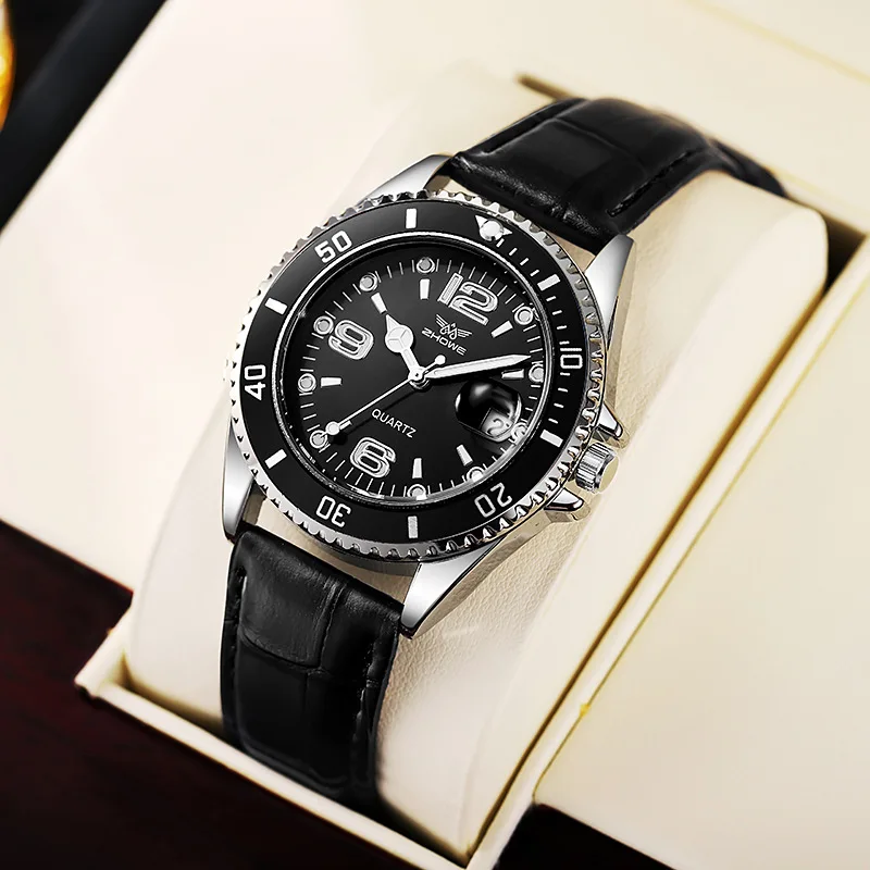 Cartier Watch Tank - ファッションレザーストラップメンズビジネスウォッチカジュアルカレンダーメンズクォーツ時計男性時計レロジオマスキュリーノ（箱なし）