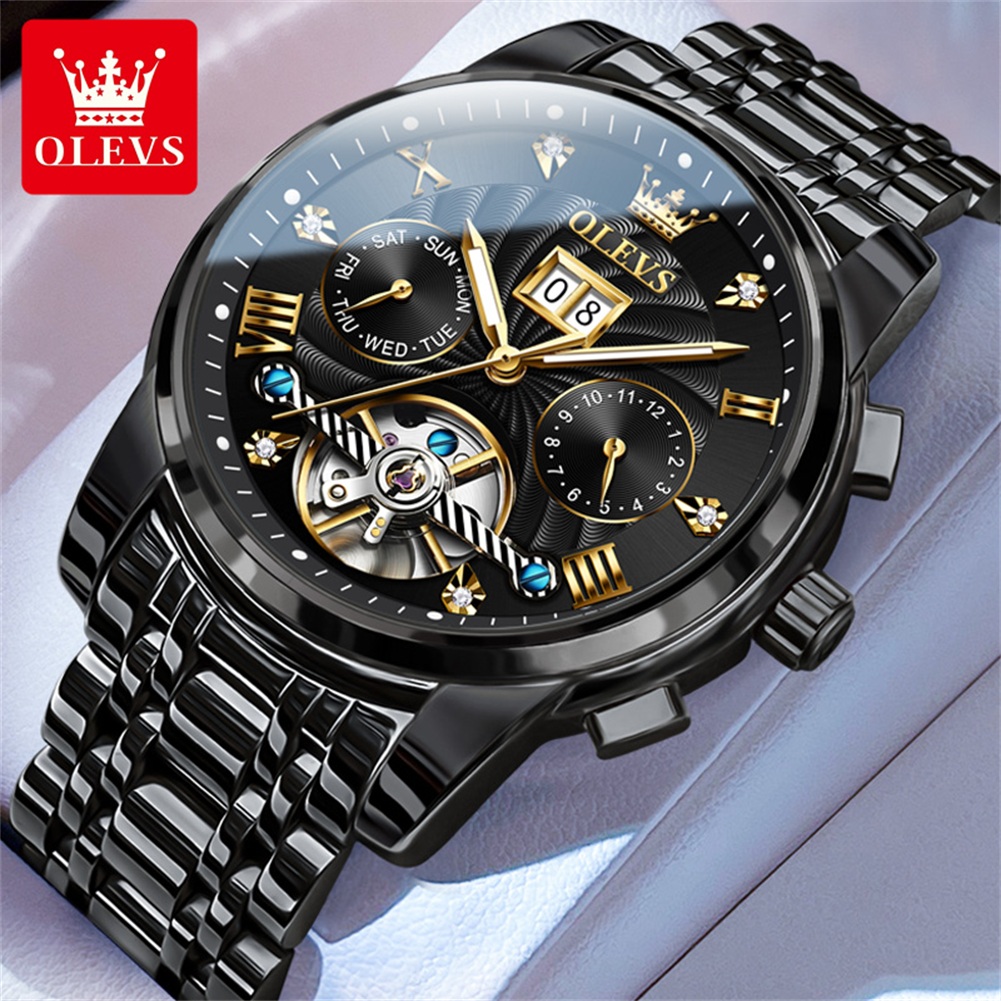 Omega Watch Constellation - OLEVS クラシックメンズ腕時計トゥールビヨン多機能全自動メンズ腕時計ハイエンド男性腕時計
