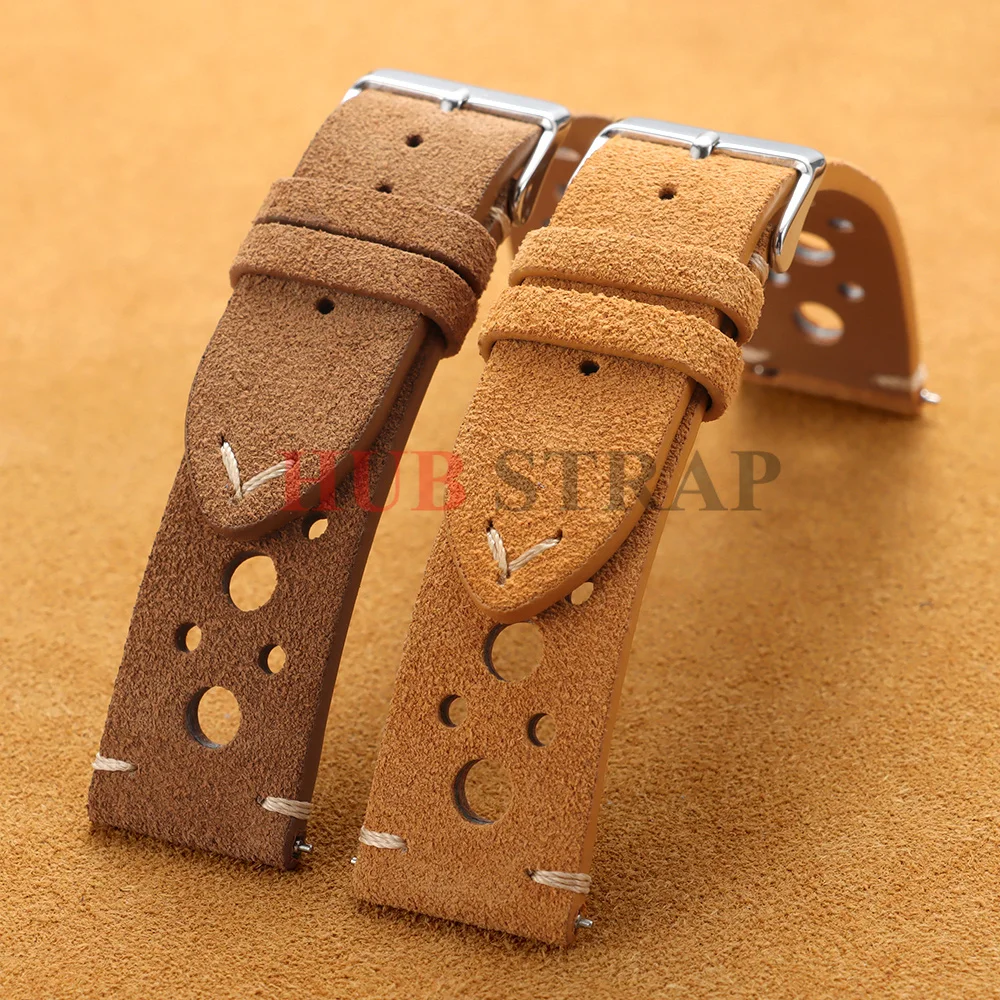 素早く着脱できるソフトスエード製ストラップ。18mm、19m - Suede Strap Watch のレビューと価格