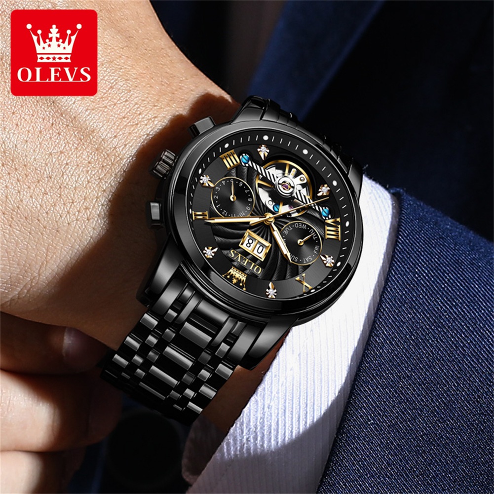 OLEVS クラシックメンズ腕時計トゥールビヨン多機能全自動 - Omega Watch Constellation のレビューと価格